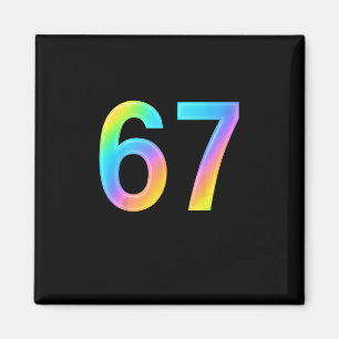 Imán 67 Seis Siete 6 7 Diseño de Meme Divertido 6 7 1