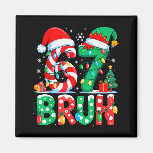 Imán 67 Seis Siete Bruh Divertida Navidad 6 7 Meme Homb