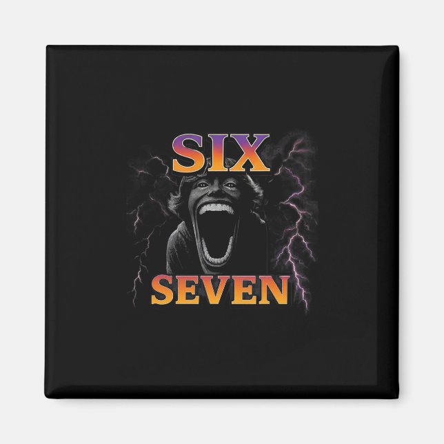 Imán 67 Seis Siete Contrabando 6 7 Diseño Meme Divertid (Frente)