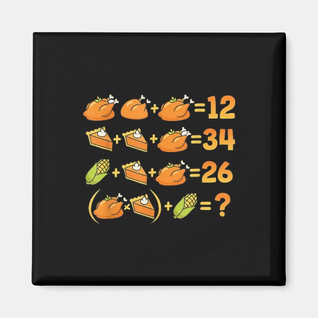 Imán 67 Seis Siete Meme Matemáticas Día de Acción de Gr (Frente)