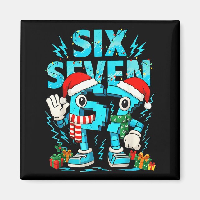 Imán 67 Six Seven 6-7 - Funny Italian Brainrot Kids Gam (Frente)