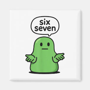 Imán 67 Six Seven 6-7 Slime de Blob Verde - Bra Diverti