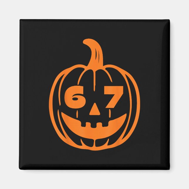 Imán 67 Six Seven Disfraz de Halloween para estudiantes (Frente)