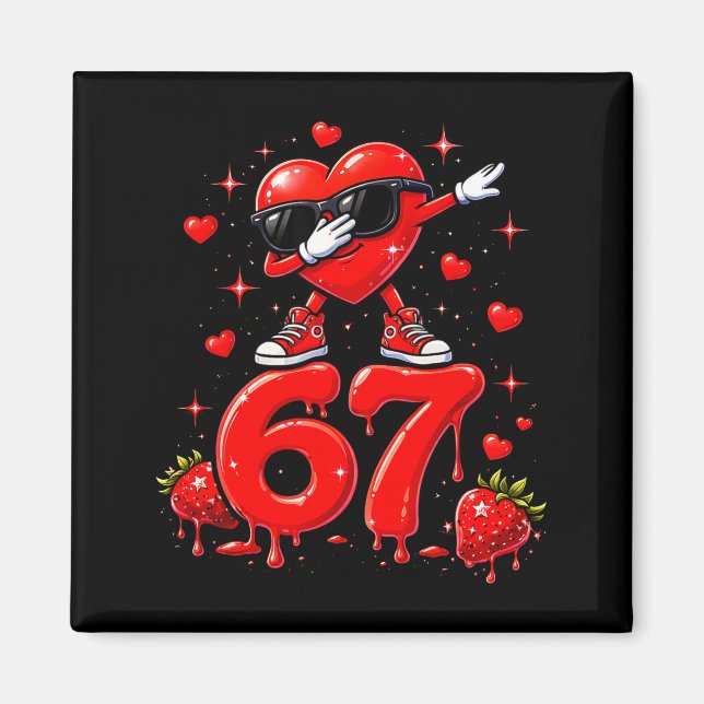 Imán 67 Six Seven Helado Meme Días de San Valentín Dive (Frente)