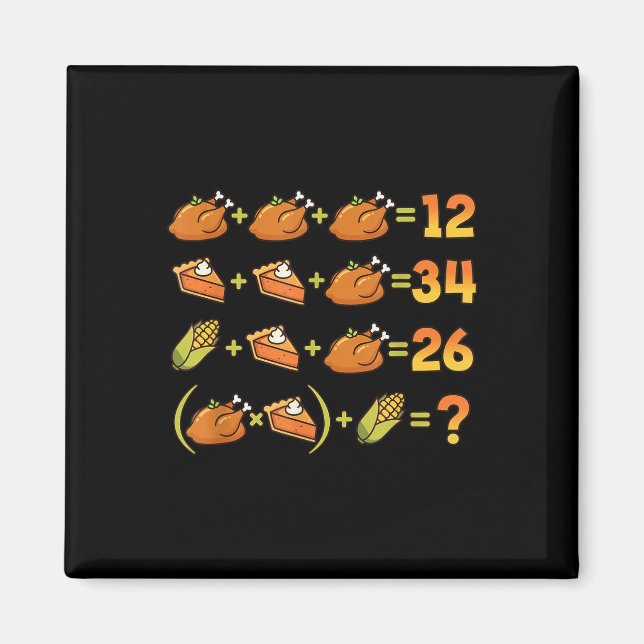 Imán 67 Six Seven Meme Math Thanksgiving Equation Logic (Frente)