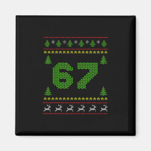 Imán 67 Six Seven Navidad Tejiendo 67 Fea Navidad