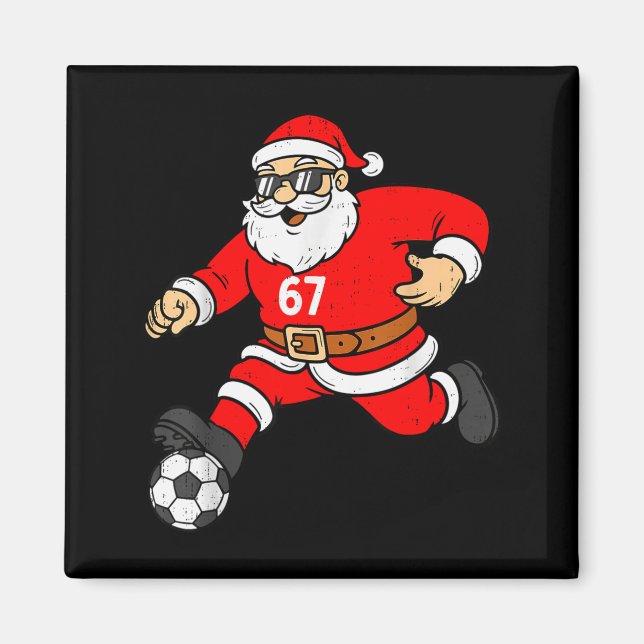 Imán 67 Soccer Santa Six Seven Meme Christmas Srt Men B (Frente)