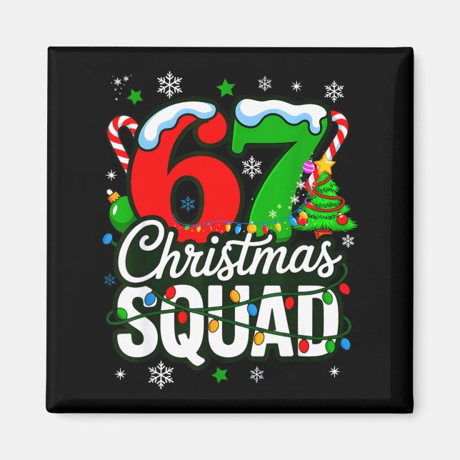 Imán 67 Squad Teacher Christmas Funny Holiday Clroom Cr (Frente)