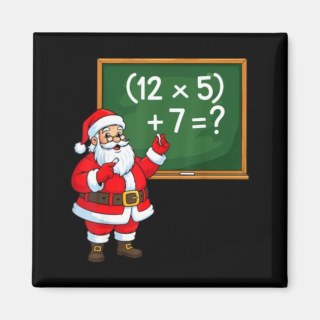 Imán 67 Teacher Christmas Santa Six Seven Meme Brainrot (Frente)