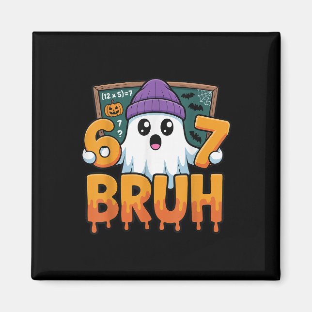 Imán 67 Teacher Ghost Six Seven Meme Math Equation Bruh (Frente)