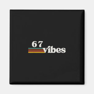 Imán 67 Vibraciones 2025 6 7 Meme Tendencia Retro Diver