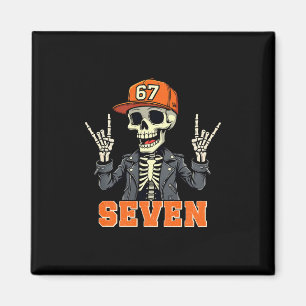 Imán 67endy Skeleton - 67 Six Seven Halloween 7 Long Sl