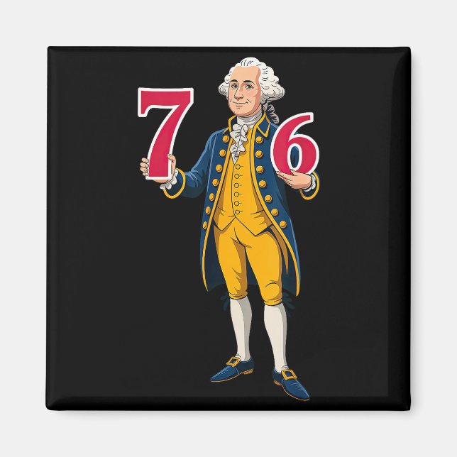 Imán 6 7 7 6 George Washington Seis Siete  (Frente)