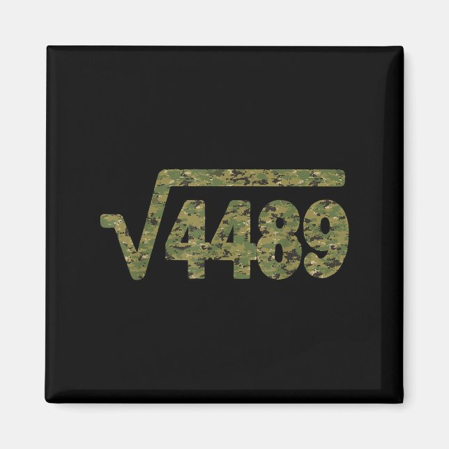 Imán 6 7 Army Pattern Meme Square Root 4489 Slang Math  (Frente)