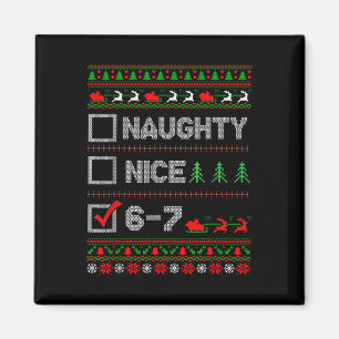 Imán 6-7 Meme Bonito Travieso 67 Navidad Rotura Cerebra
