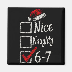 Imán 6-7 Meme Bonito Travieso 67 Navidad Rotura Cerebra