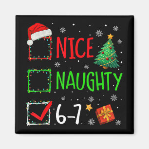Imán 6-7 Meme Bonito Travieso 67 Navidad Rotura Cerebra