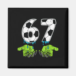 Imán 6 7 Meme Fútbol Goteo Divertido 67 Seis Siete Niño