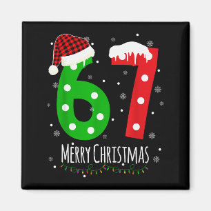 Imán 6 7 Navidad Six Seven Xmas 67 Feliz Navidad
