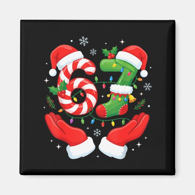 Imán 6 7 Pajamas Six Seven Matching Ugly Christmas 67 F (Frente)