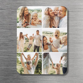 Imán 6 Colaje de Fotos Personalizado Moderno Simple 
