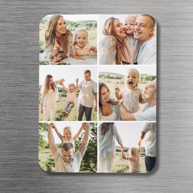 Imán 6 Colaje de Fotos Personalizado Moderno Simple  (Subido por el creador)