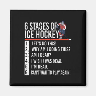 Imán 6 etapas de hockey y hockey sobre hielo