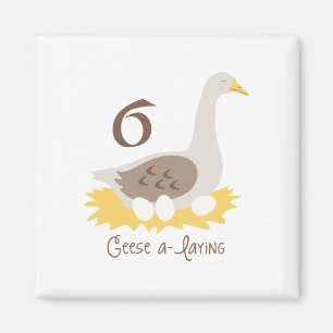 Imán 6 Geese A-Laying