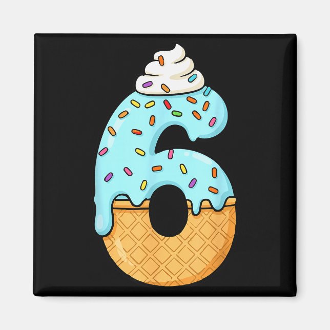 Imán #6 Jersey Uniform Drip Teen Slang, Funny Ice Cream (Frente)