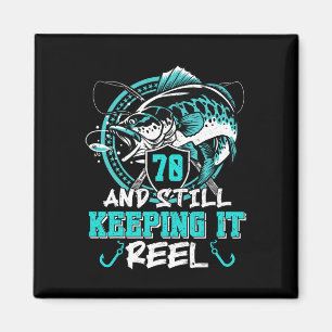 Imán 70.º Día De La Pesca Funny 70 Todavía Manteniéndol