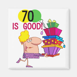Imán 70 es buenos camisetas y regalos del cumpleaños