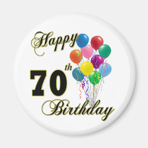 Imán 70.os regalos de cumpleaños y ropa felices del