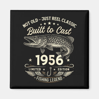 Imán 70th Birthday Fishing Gift Men Original 1956 Lied