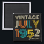 Imán 70th Birthday Vintage 1952 Limited Edition<br><div class="desc">70th Birthday Vintage 1952 Limited Edition</div>