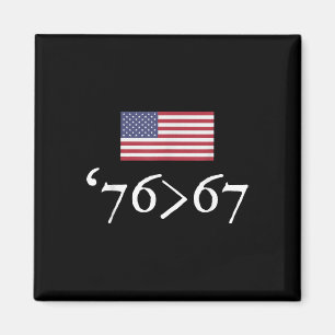 Imán 76 67 Bandera de EE. UU. Setenta y Seis Sesenta y