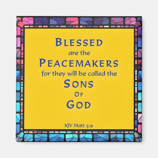 Imán 7.ª Beatitud del Sermón de Jesús en el monte (Frente)