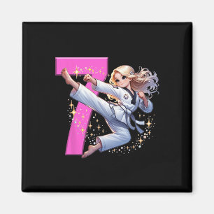 Imán 7.º Chica de cumpleaños Fiesta de Artes Marciales 