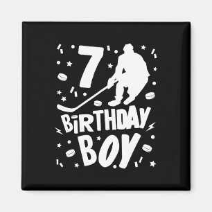 Imán 7.º cumpleaños niños de hockey sobre hielo Fiesta