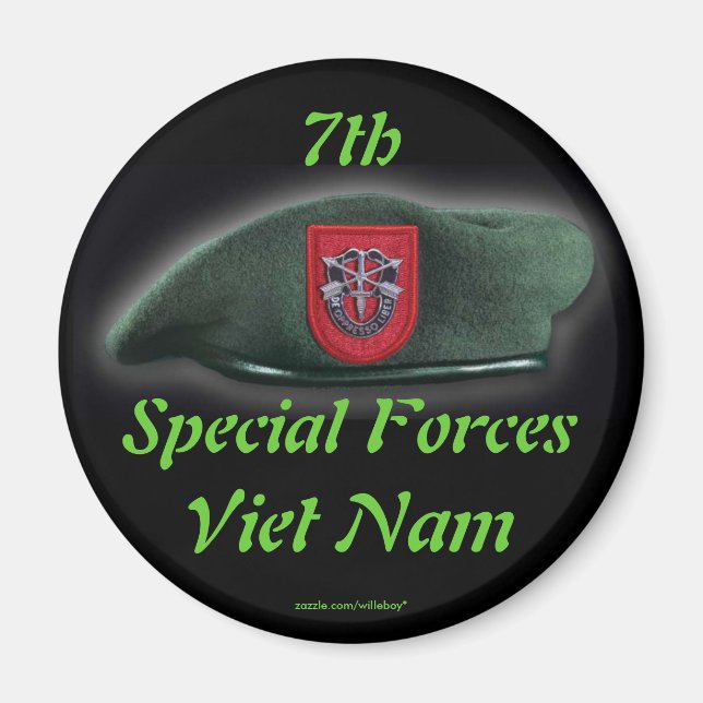 Imán 7.º veterano de las fuerzas especiales Green Beret (Frente)