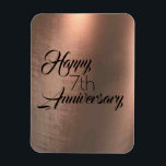 Imán 7° Aniversario del Cobre Tradicional<br><div class="desc">Tarjeta tradicional del 7° aniversario del cobre</div>