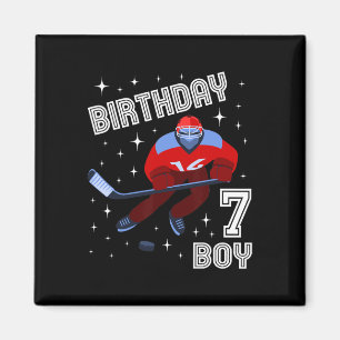 Imán 7 Aniversario Hockey sobre hielo Diversión B-Day M