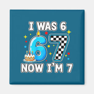 Imán 7 años cumpleaños 7 cuadros i 6 ahora tengo 7 bi