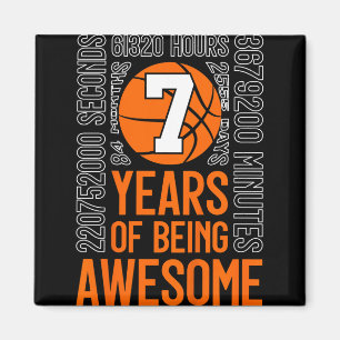 Imán 7 Años De Ser Fabuloso Baloncesto 7 Cumpleaños _