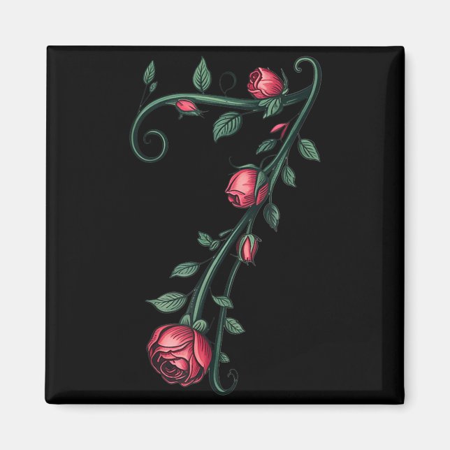 Imán 7 Floral 67 Rose Valentines Day Funny Love Matchin (Frente)