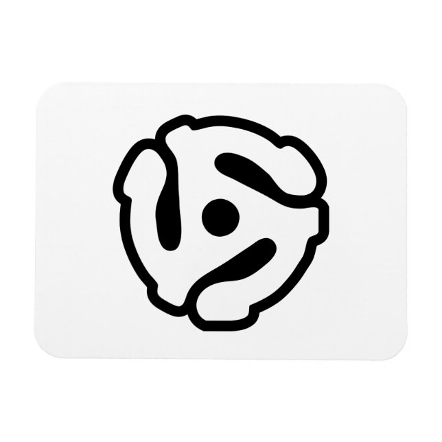 Imán 7 inch 45 rpm vinyl adapter insert spindle spider (Horizontal)