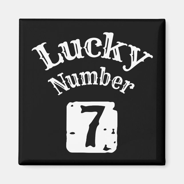Imán 7 - Lucky Número 7 Luck (Frente)