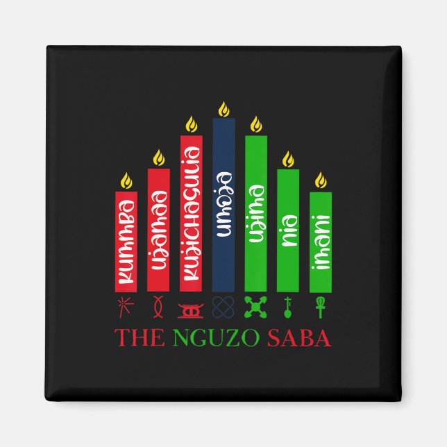 Imán 7 Principios De Kwanzaa (Frente)