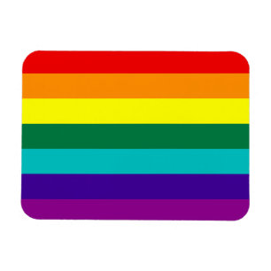 Imán 7 Rayas Bandera del Orgullo Gay Arcoiris Magnet Pr
