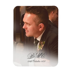 Imán 80.º cumpleaños masculino simple elegante foto