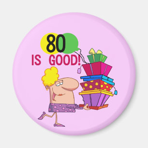 Imán 80 es buenos camisetas y regalos del cumpleaños